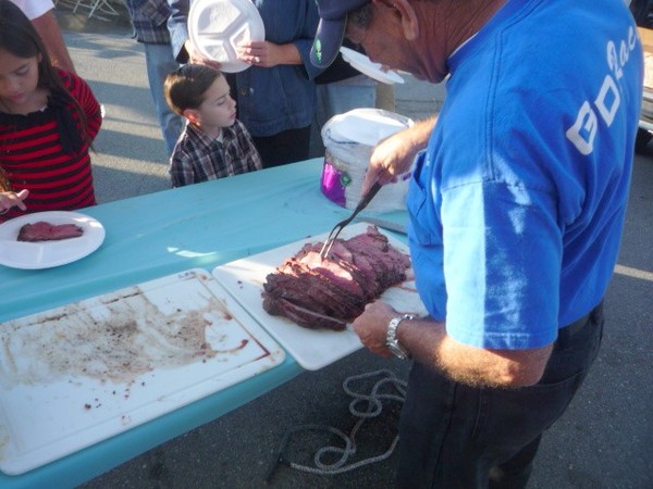 Rick sure knows his way around a big piece of meat.