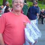 Smiling Bob your honest used T-shirt salesman.
