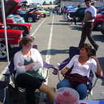 My middle daughter Stacy's buddy Liz stops by to hang out with us.