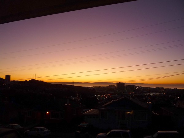 Sunrise over South San Francisco