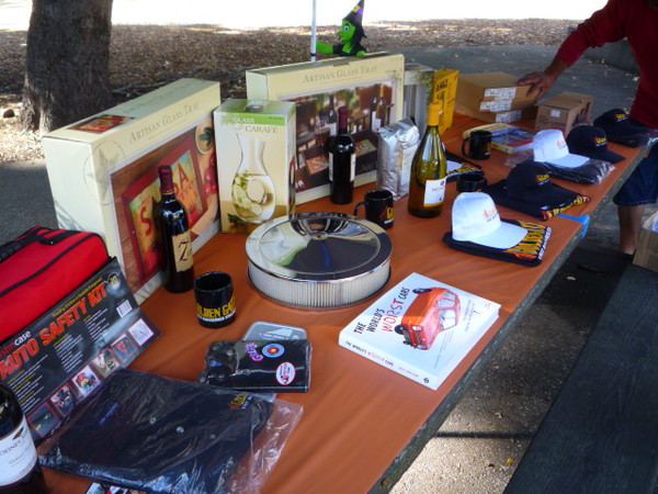 Lots of great raffle prizes to try for today.