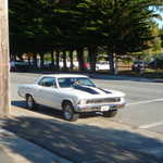 The fearless leader of the NRG car club shows up early to help set up.