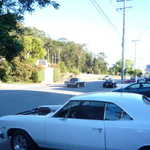 Cool old Lincoln cruises by.