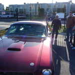Frank shines up his very cool 'stang.