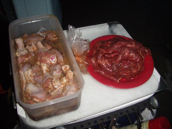 Hunks of meat grace our table tonight.