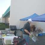 Walt and I get the BBQ set up!