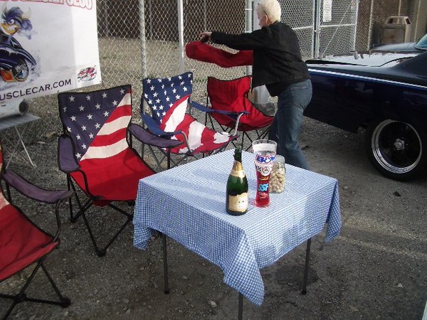 The breakfest of champions, cheap champange and cranberry juice.