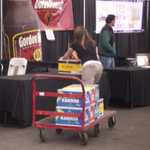 The beer girl arrives!!