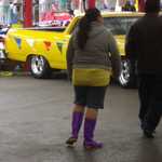 In San Jose rainboots are concidered high fashion i guess?