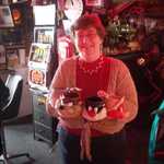 A big thank you to Lynne and Sandy for bringing all these great gifts. I got them all but the roadrunner face cup. One left to go if anyone has one?? :^)