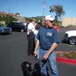 OZ the dog brings his companion human Mark Marx along for the day.