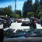 They kicked us out of the parking lot so we hit the road again.