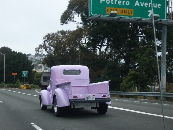 Not even out of San Francisco and there are already classic cars on the road with us.