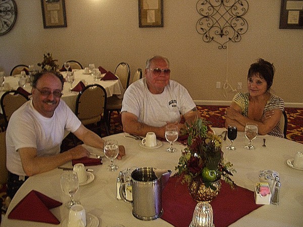 We all get together for the Friday night pre-show cocktail party.