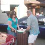 No trash cans allowed next to my car!!