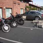 The bikers are such standup gentlemen as you can tell by their civic pride!