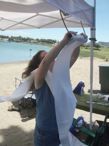 Ok so it got a mite windy, and Myra saves our paper towels!