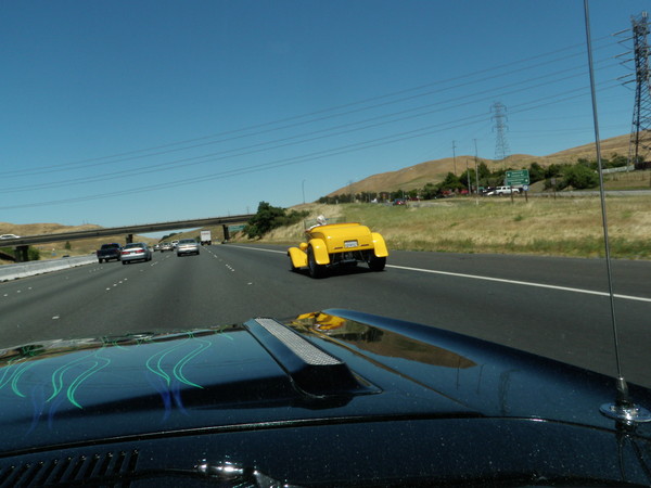 Just head north on I-80 and follow that street rod.