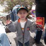 Smart kid he found a cool 'cuda toy.