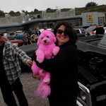 Yes that's a real pink dog.......Go figure???