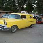 Mike's 57 Chevy panel wagon is now a part time tow truck.
