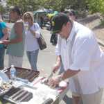 Harry makes a whole tray of Sushi for the group.