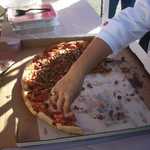 The Carrs brought the biggest pizza i have evern seen!!