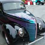 Mark Marx added some more custom flames to his 37 Ford.