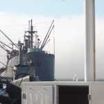 The Jeremiah O' Brien is docked next to us.