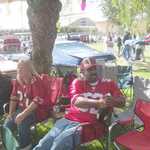 The 49ers game is on the TV and the fans are ready!!!
