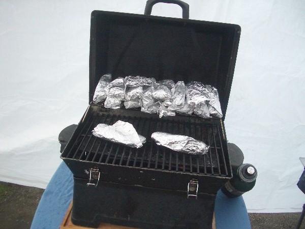 The breakfest burritos are ready!
