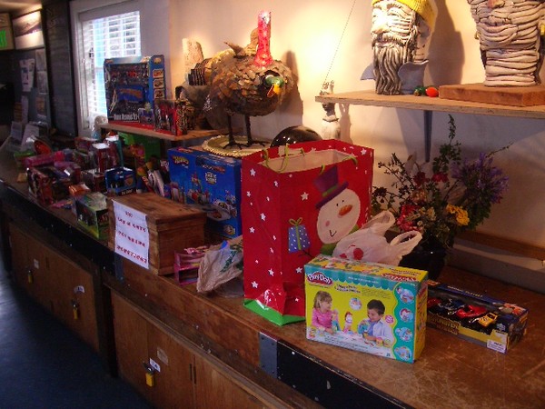 The toy donations are really generous this year!