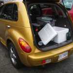 My daughter Deanna's PT cruiser makes for a cool tailgater ride.