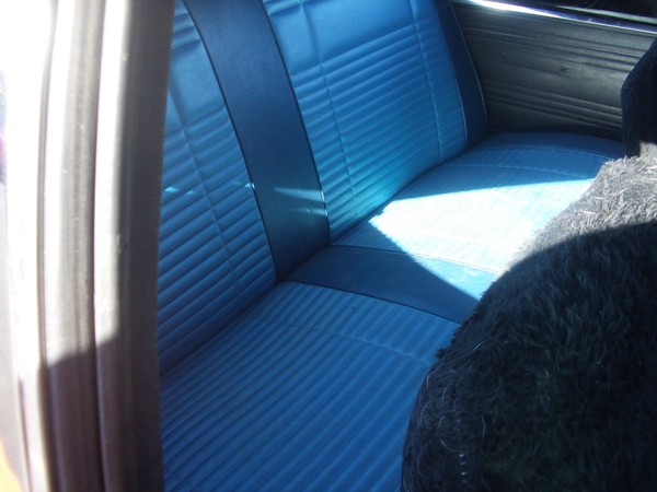 There's my donated rear seat covers in Norm's roadrunner. Hey atleast they were free anyway! :^)