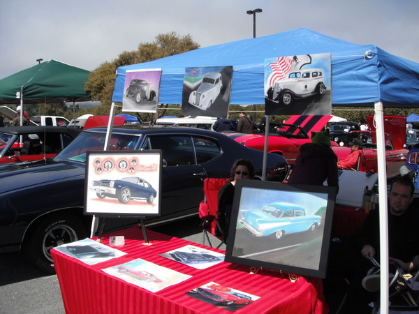 Hand drawn car portraits for sale.