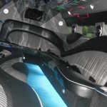 Inside the limo.