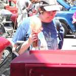 This lady was talking to her no arms having toy doll all day.
