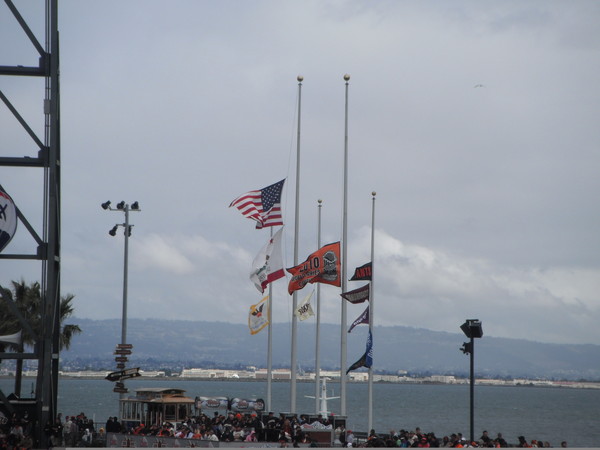 Flags at half mast today for the deaths of two San Francisico firefighters.