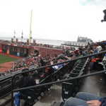 He just caught a foul ball!!