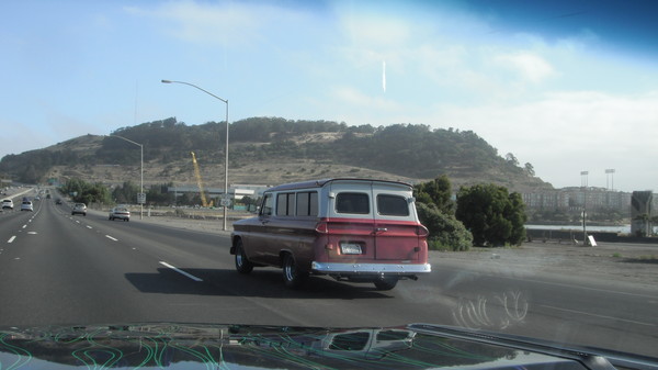 Heading to the show i see this cool panel wagon.