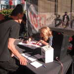 The Bonegirl shows up to sign autographs.