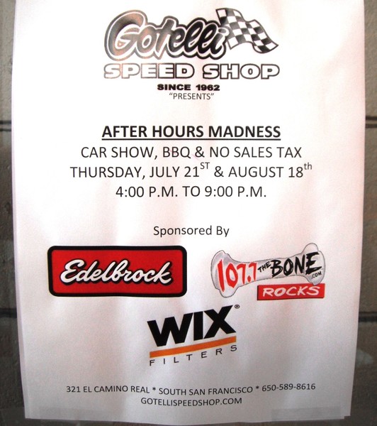 Welcome to Gotelli's Madness sale and car show 7-21-2011