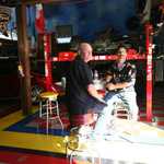 Local tough guys Dale and Ray work as bouncers at the door.