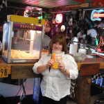 Cindy takes over popcorn making duties for the night.