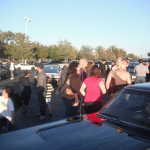We pull over in a parking lot to do some visiting and catch up with old friends.