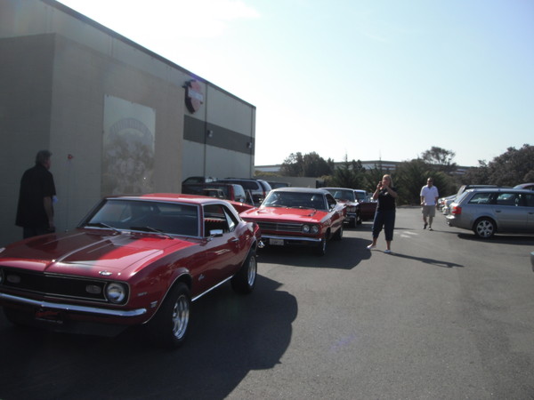 The cars are lined up and ready to go!