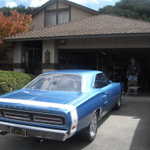 On the way done to the show we stop in to see the progress of John's pro street challenger. Here's his R/T in the driveway.