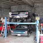 Highlight for Album: The roadrunner gets new custom made side pipes at Burlingame Mufflers.