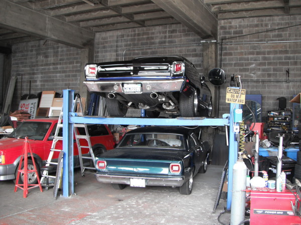Roadrunner off to the muffler shop 2012 012
