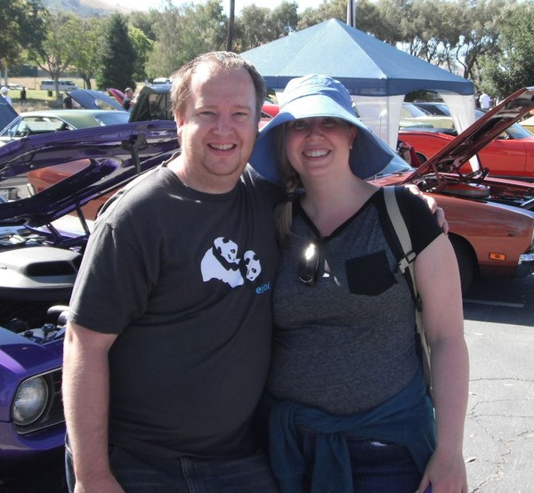 The Lockes take in the fun and we hope soon their 70 Hemi 'cuda will be in the show.